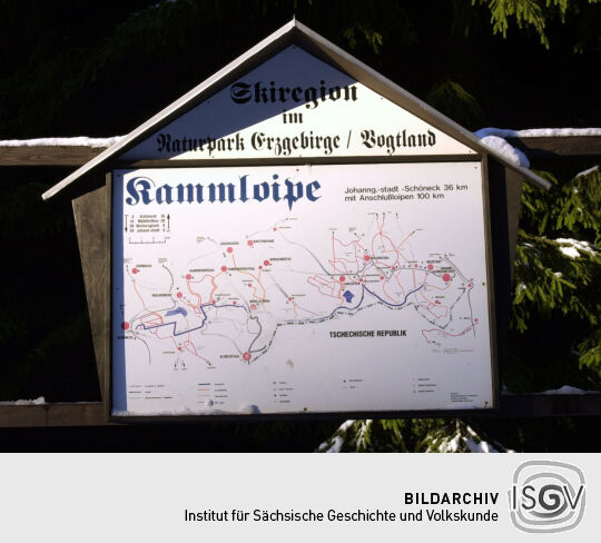 Ansicht der Grenze zwischen Klingenthal und Bublava