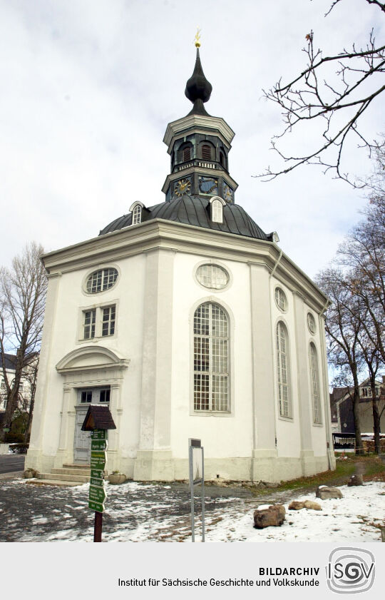 Ansicht der Kirche in Carlsfeld