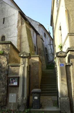 Bild: Treppenaufgang in Meißen Freiheit Nr.15 (Evang. Ehrenamtsakademie)