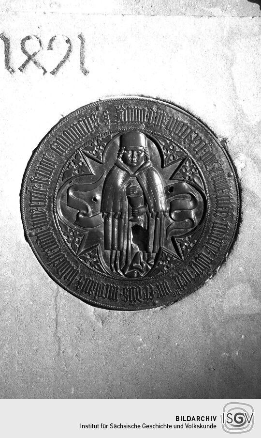 Grabplatte im Dom zu Meissen