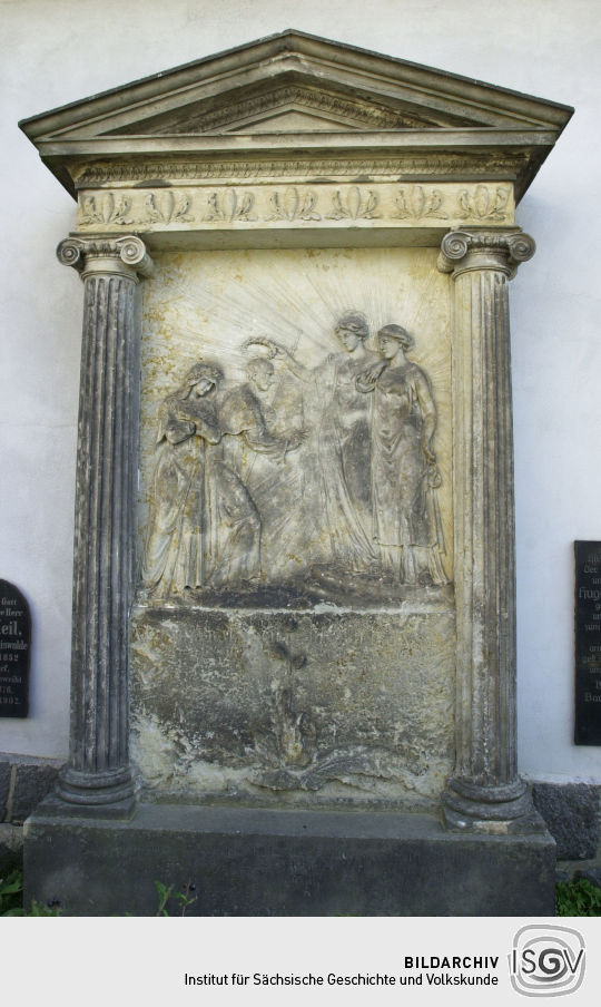 Fiedhof und Kirche in Schirgiswalde