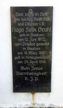 Bild: Fiedhof und Kirche in Schirgiswalde