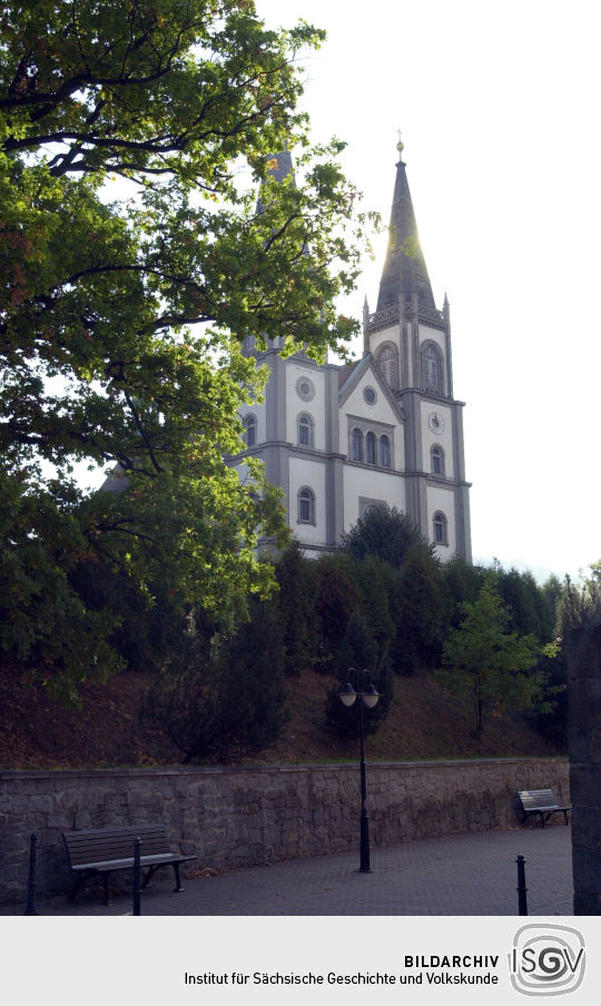 Fiedhof und Kirche in Schirgiswalde