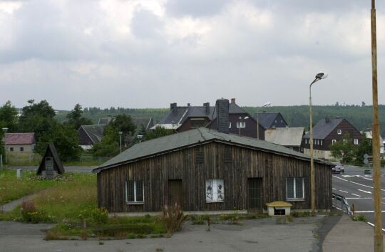 Ansicht der Grenze zwischen Zinnwald-Georgenfeld und Cínovec