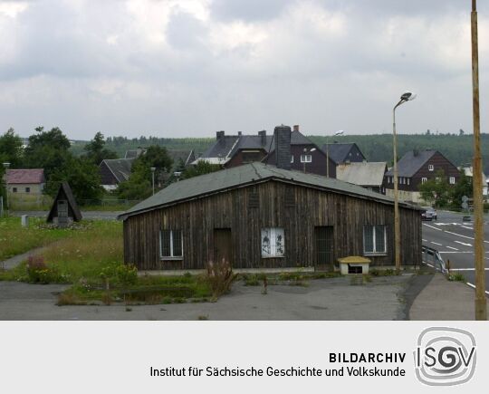 Ansicht der Grenze zwischen Zinnwald-Georgenfeld und Cínovec