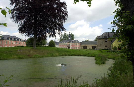 Ansicht von Schloss und Rittergut Großharthau