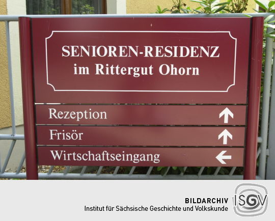 Ansicht des ehemaligen Rittergutes in Ohorn