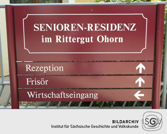 Ansicht des ehemaligen Rittergutes in Ohorn