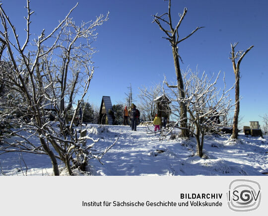 Am Aussichtspunkt auf dem Kahleberg bei Altenberg