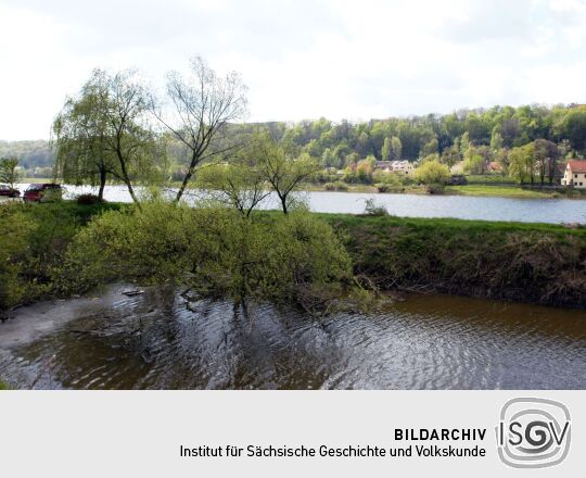 An der Elbe in Pirna-Posta, Postaer Straße - Hafen