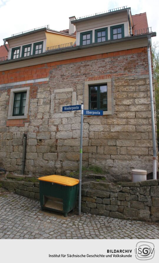 Pirna Posta - Haus an Einmündung Niederposta zu Oberposta