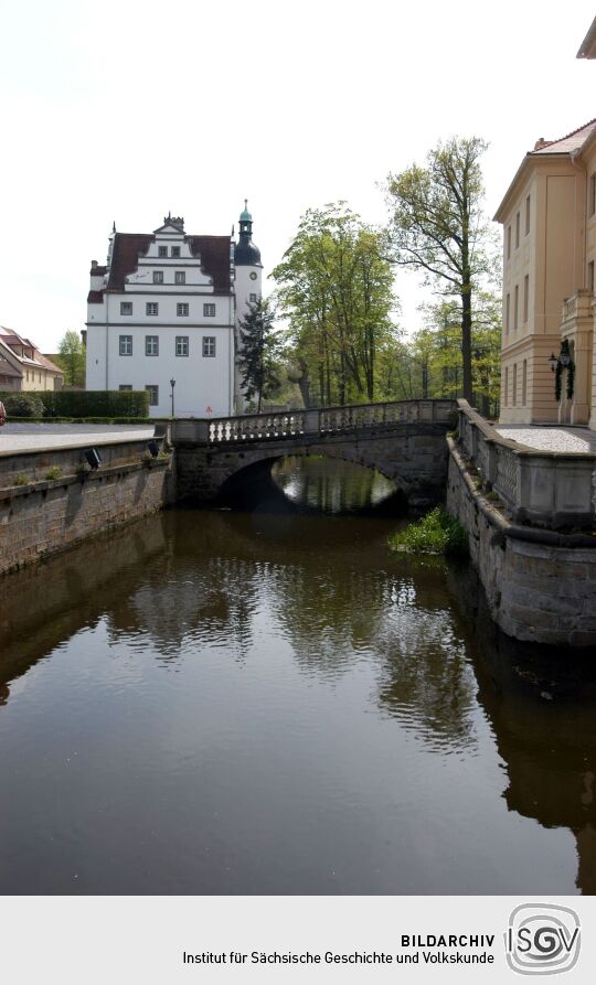 Ansicht von Rittergut, Schloss und Barockgarten in Zabeltitz