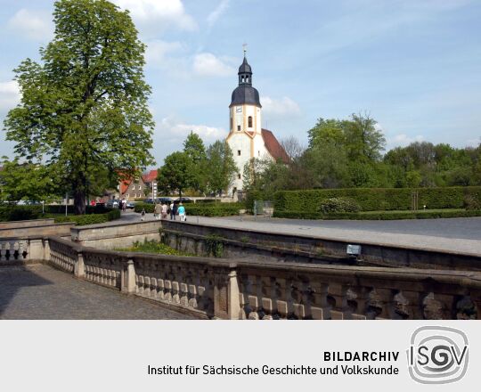 Ansicht von Rittergut, Schloss und Barockgarten in Zabeltitz