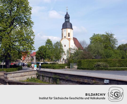 Ansicht von Rittergut, Schloss und Barockgarten in Zabeltitz