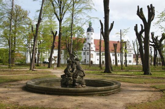 Ansicht von Rittergut, Schloss und Barockgarten in Zabeltitz