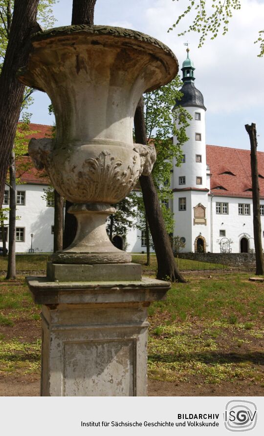 Ansicht von Rittergut, Schloss und Barockgarten in Zabeltitz