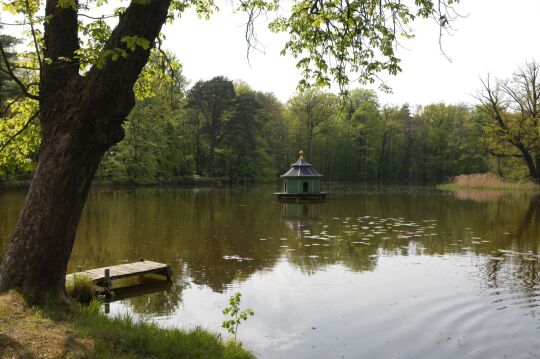 Ansicht von Rittergut, Schloss und Barockgarten in Zabeltitz