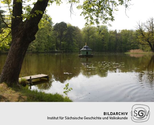 Ansicht von Rittergut, Schloss und Barockgarten in Zabeltitz