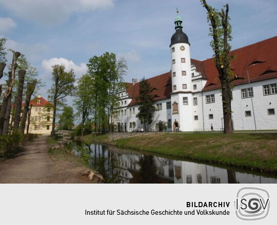 Ansicht von Rittergut, Schloss und Barockgarten in Zabeltitz