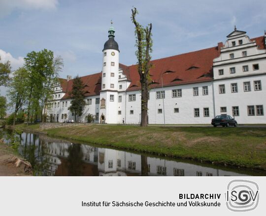 Ansicht von Rittergut, Schloss und Barockgarten in Zabeltitz