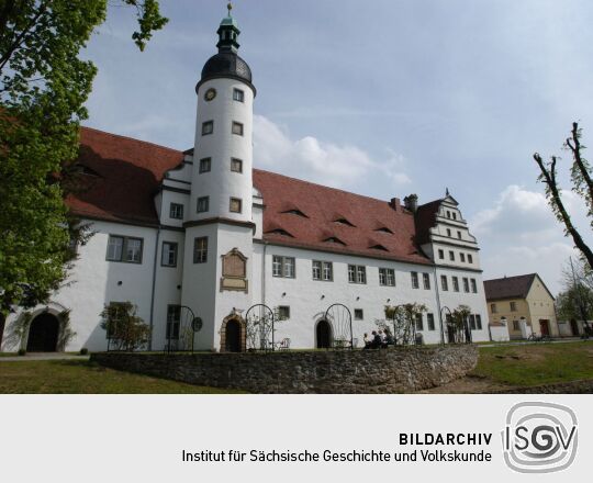 Ansicht von Rittergut, Schloss und Barockgarten in Zabeltitz