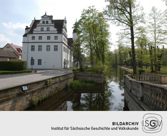 Ansicht von Rittergut, Schloss und Barockgarten in Zabeltitz