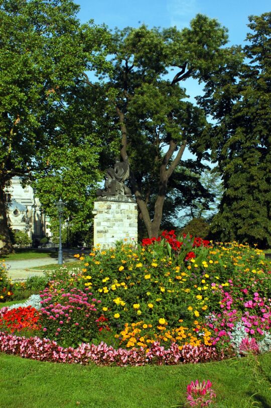 Ansicht von Blumenarrangements- und Pflanzungen
