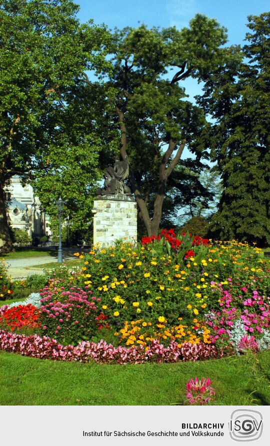 Ansicht von Blumenarrangements- und Pflanzungen