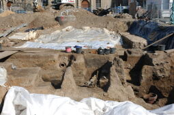 Freigelegte Kellergeschosse am Dresdner Neumarkt