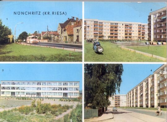 Postkarte: Nünchritz, Kr. Riesa