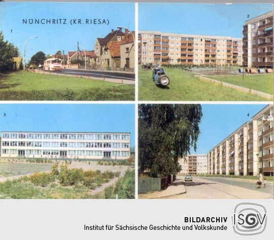 Postkarte: Nünchritz, Kr. Riesa