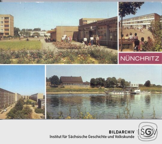 Postkarte: Nünchritz, Kr. Riesa,