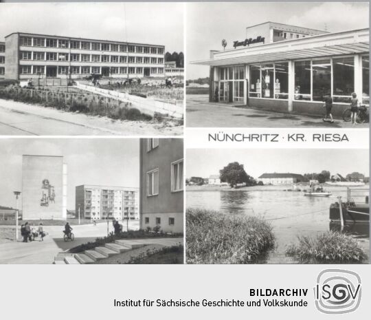 Postkarte: Nünchritz, Kr. Riesa