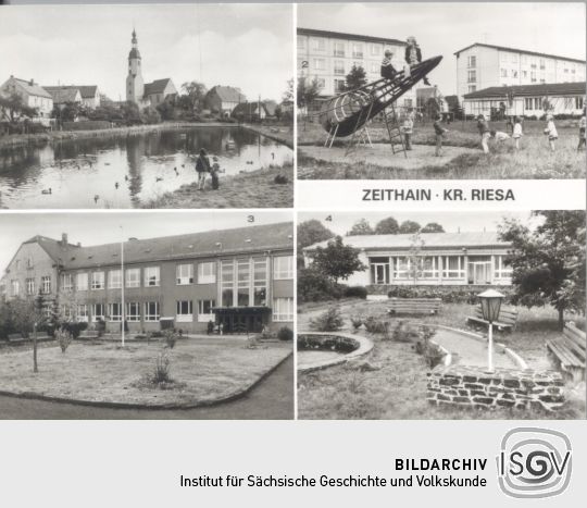 Postkarte: Zeithain, Kr. Riesa