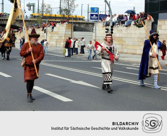 Festumzug zur 800-Jahr-Feier in Dresden