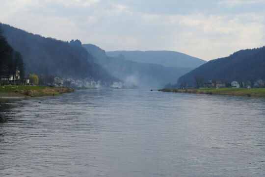 Landschaftsansicht der Elbe