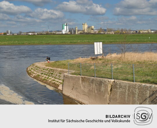 Mündung der Weißeritz in die Elbe
