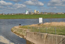 Bild: Mündung der Weißeritz in die Elbe