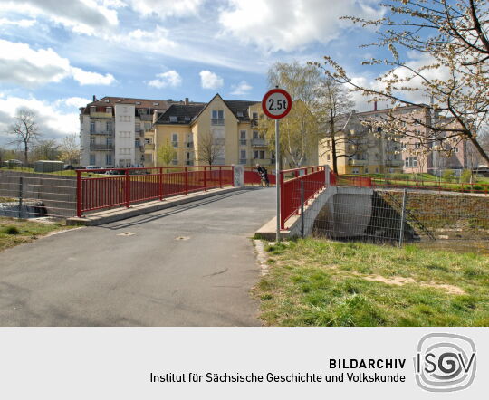 Elberadweg an der Weißeritzmündung