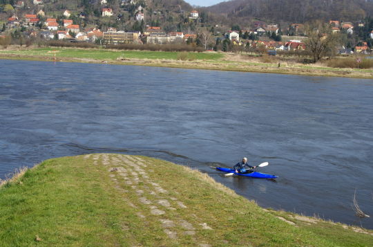 Landschaftsansicht der Elbe