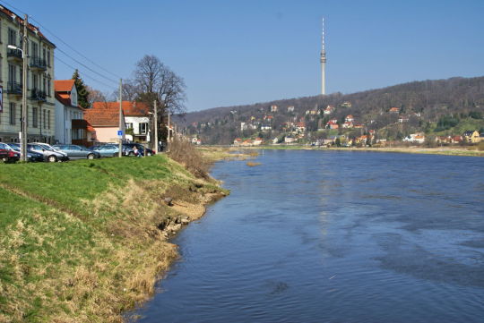 Landschaftsansicht der Elbe