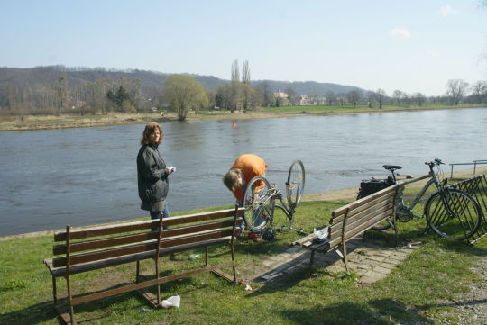 Landschaftsansicht der Elbe