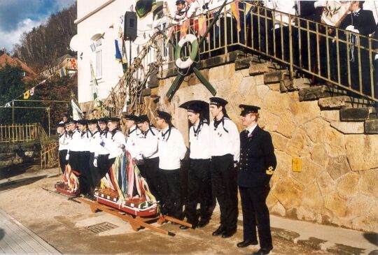 Junge Schiffer bei der Schifferfastnacht in Postelwitz