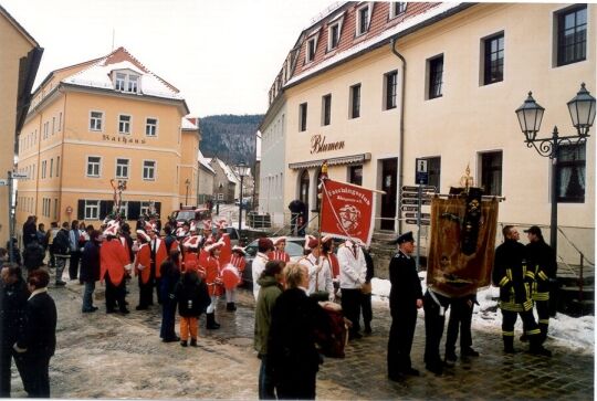 Schifferfastnacht Königstein, Stellen des Festumzuges in der Goethestraße