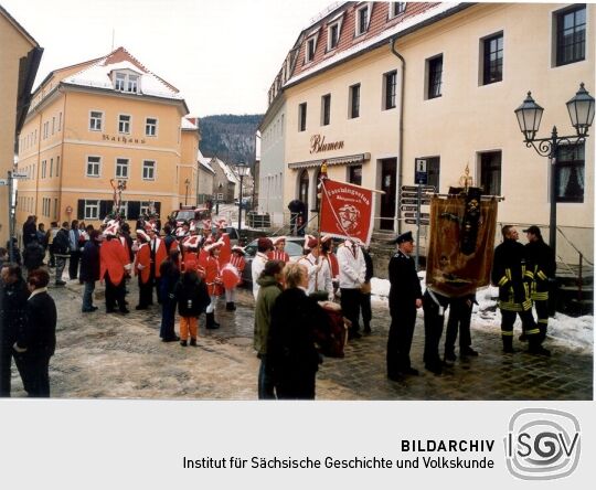 Schifferfastnacht Königstein, Stellen des Festumzuges in der Goethestraße