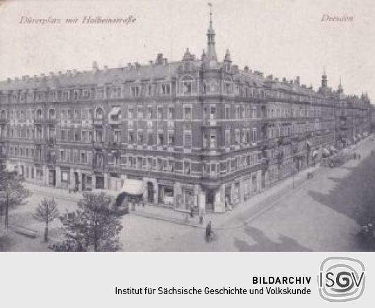 Blick vom Dürerplatz in die Holbeinstraße nach Südosten