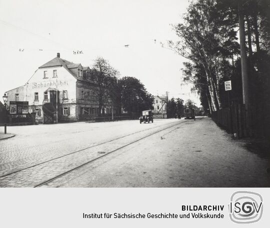 Gasthof Schänkhübel und Kino an der Königsbrücker Landstraße 7 in Klotzsche