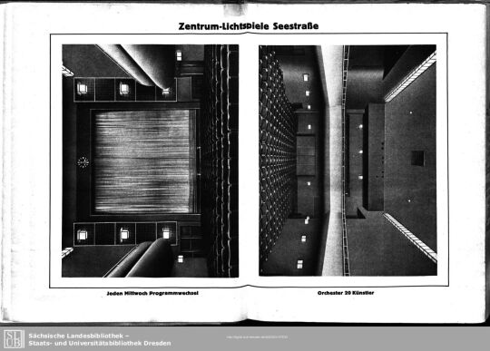 Innenansichten der Zentrum-Lichtspiele, Seestraße 13
