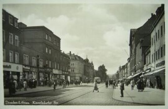 Ansicht der Kesselsdorfer Straße von Norden