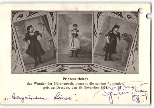 Postkarte: "Prinzess Helena", das Wunder der Märchenwelt - Vorderseite